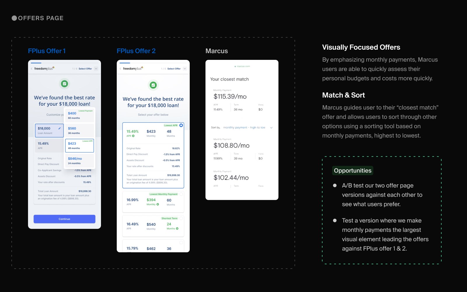 FreedomPlus offers page exploration with three phone screens and notes