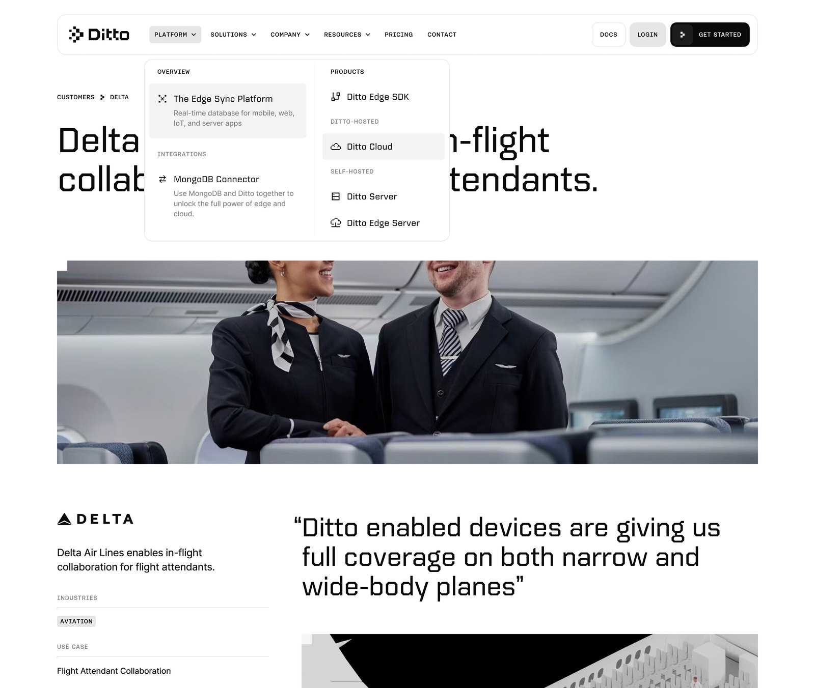 Delta collateral: Ditto enabled devices give full coverage on narrow and wide-body planes