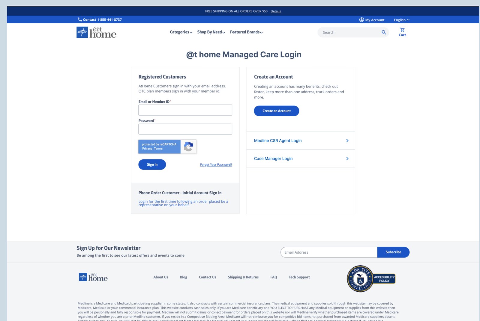 Medline online managed care login page