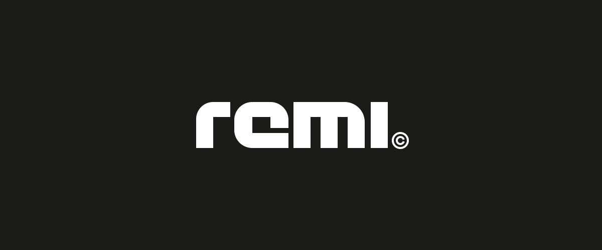 The Remi wordmark in white on charcoal. Visit app.helloremi.ai