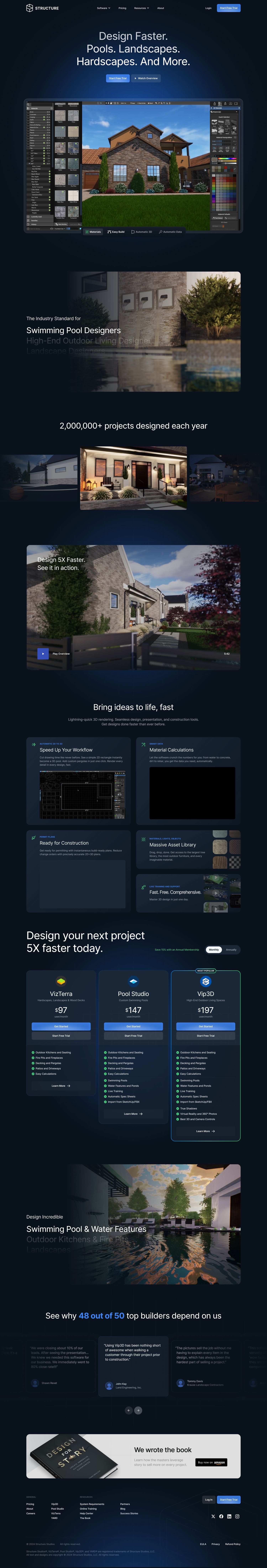 The redesigned Structure Studios marketing homepage on desktop