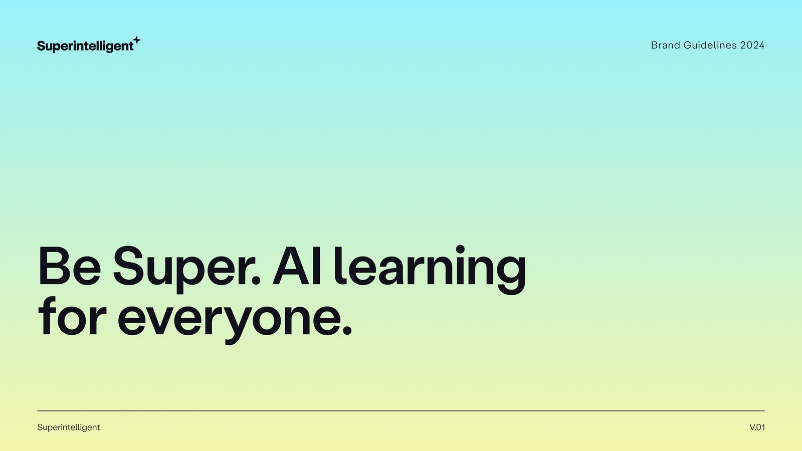 Be Super, AI learning for everyone, wordmark lockup on white