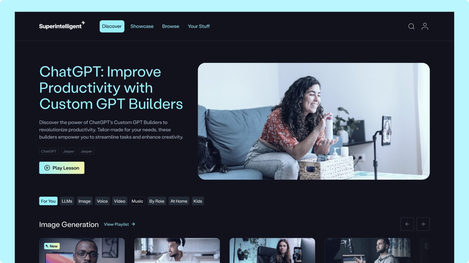 Desktop website page mockups